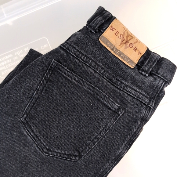 Vintage VTG Faded Washed Black Stretch Skinny Jeans 6 - Picture 1 of 3